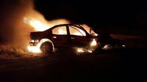 burning car