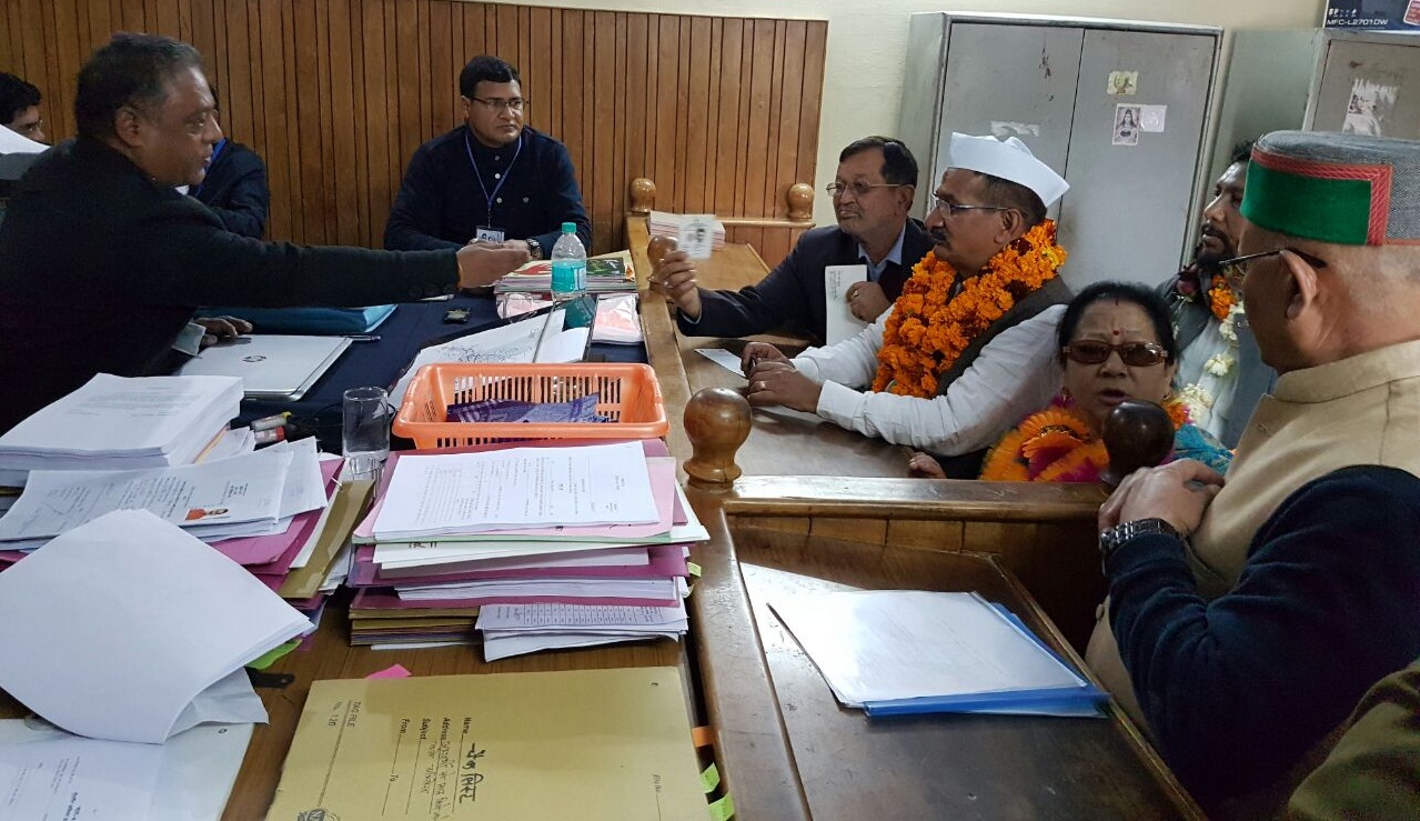 Kishore Upadhyay was finally able to submit nomination papers by Sahaspur