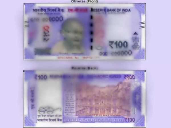 new note of 100 rs