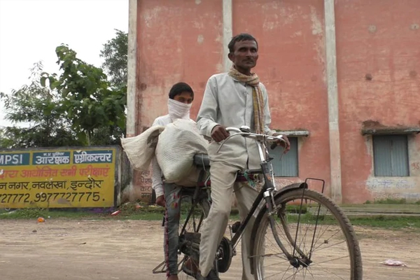 man ride cycle for 105 kilometers
