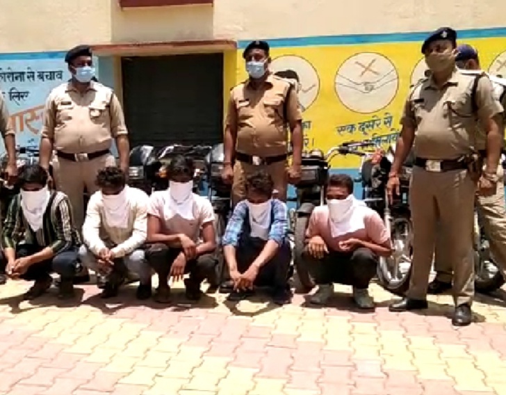 हरिद्वार में चोर गिरोह का पर्दाफाश, UP के 5 चोर गिरफ्तार, 12 बाइकें बरामद