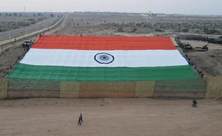 World's largest tricolor in jaisalmer
