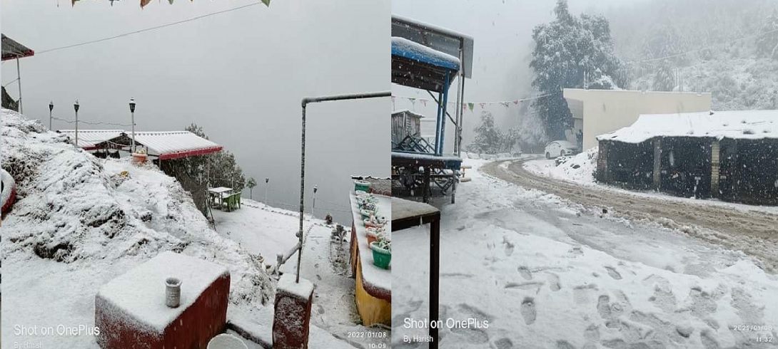 snowfall in Kedarnath