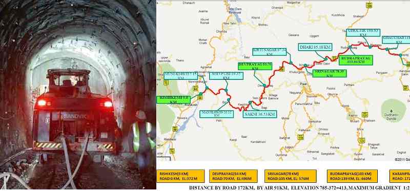 rishikesh karnaprayag rail project route