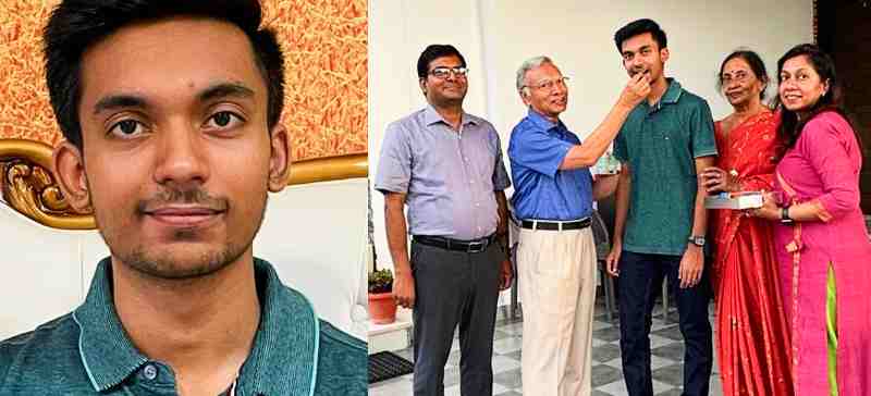 Aakarsh Gunjesh tops in uttarakhand in ISC Exams