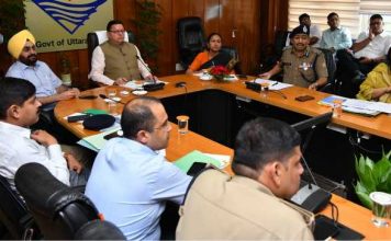 cm dhami in meeting with police