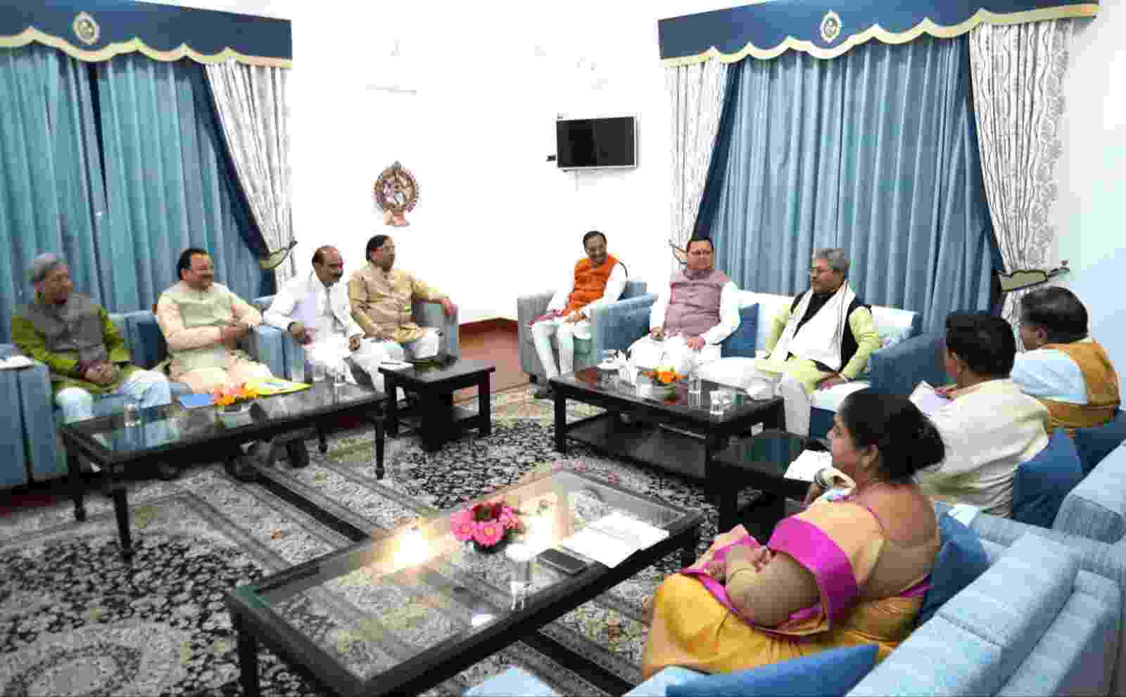 CM dhami with mps of uttrakhand