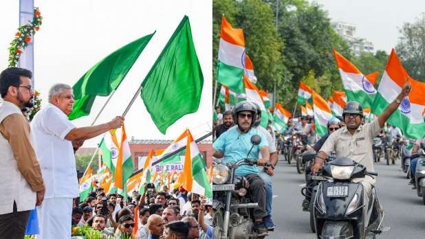 Jagdeep Dhankhar, Vice President of Har Ghar Tiranga Bike Rally, appeared in Hare village