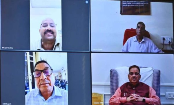 VIRTUAL BAITHAK (1) कैबिनेट मंत्री ने की श्री अन्न महोत्सव को लेकर अधिकारियों के साथ वर्चुअल बैठक