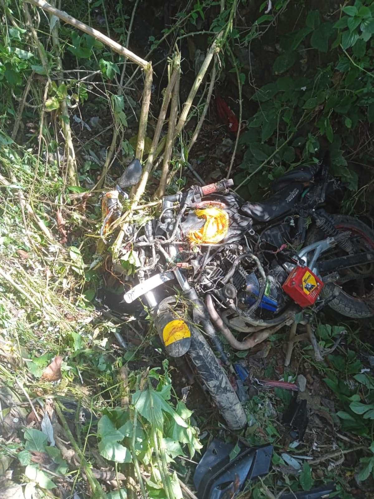 accident in uttarkashi अनियंत्रित होकर गहरी खाई में गिरे बाइक सवार युवक