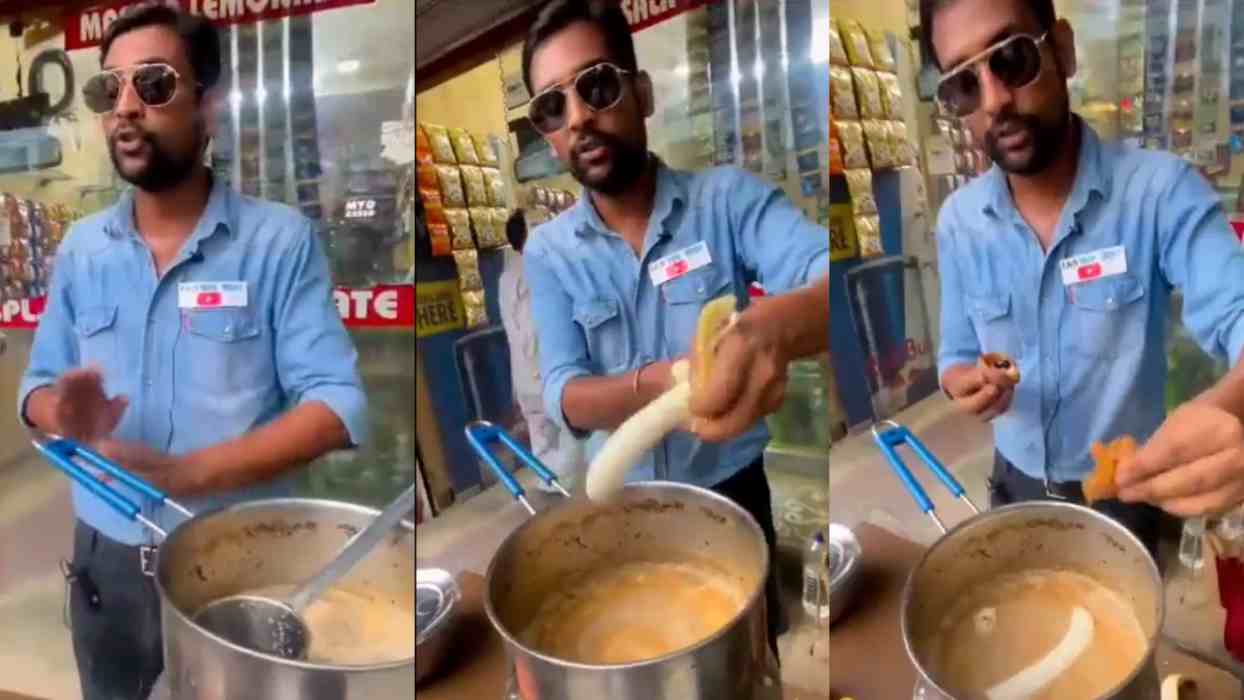 IAS Chaiwala, what kind of tea is this, who puts banana and sapota, will you drink it, see here