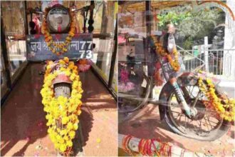 There is no idol of God in this temple, Royal Enfield is worshipped, know the reason