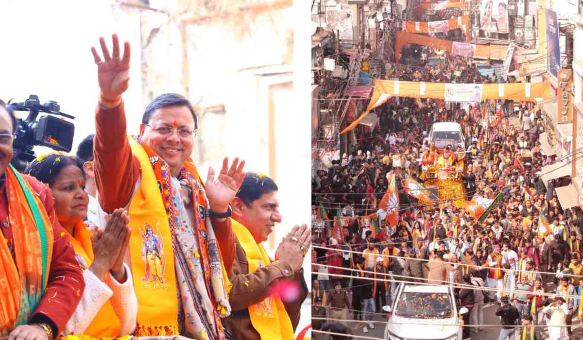 रुड़की और लक्सर में सीएम धामी का भव्य रोड-शो, तस्वीरों में देखें समर्थकों का सैलाब