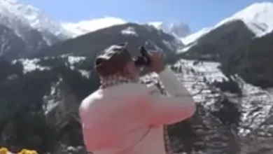 PM MODI UTTARKASHI पीएम मोदी ने निहारी हिमालय की सुंदरता, व्यू प्वाइंट से देखी बर्फ से लकदक चोटियों