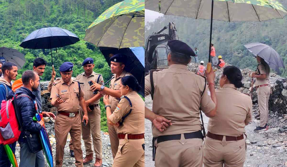 Uttarkashi SP ने किया लैंडस्लाइड जोनों का निरीक्षण