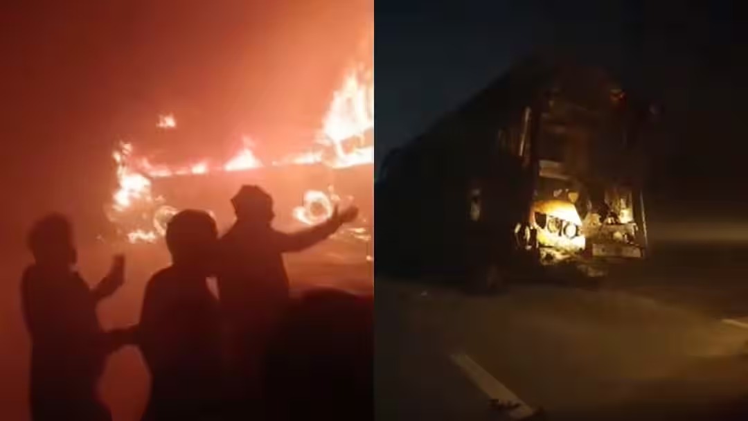 mathura-delhi-agra-expressway-accident-in-heavy-fog-several-buses-catch-fire