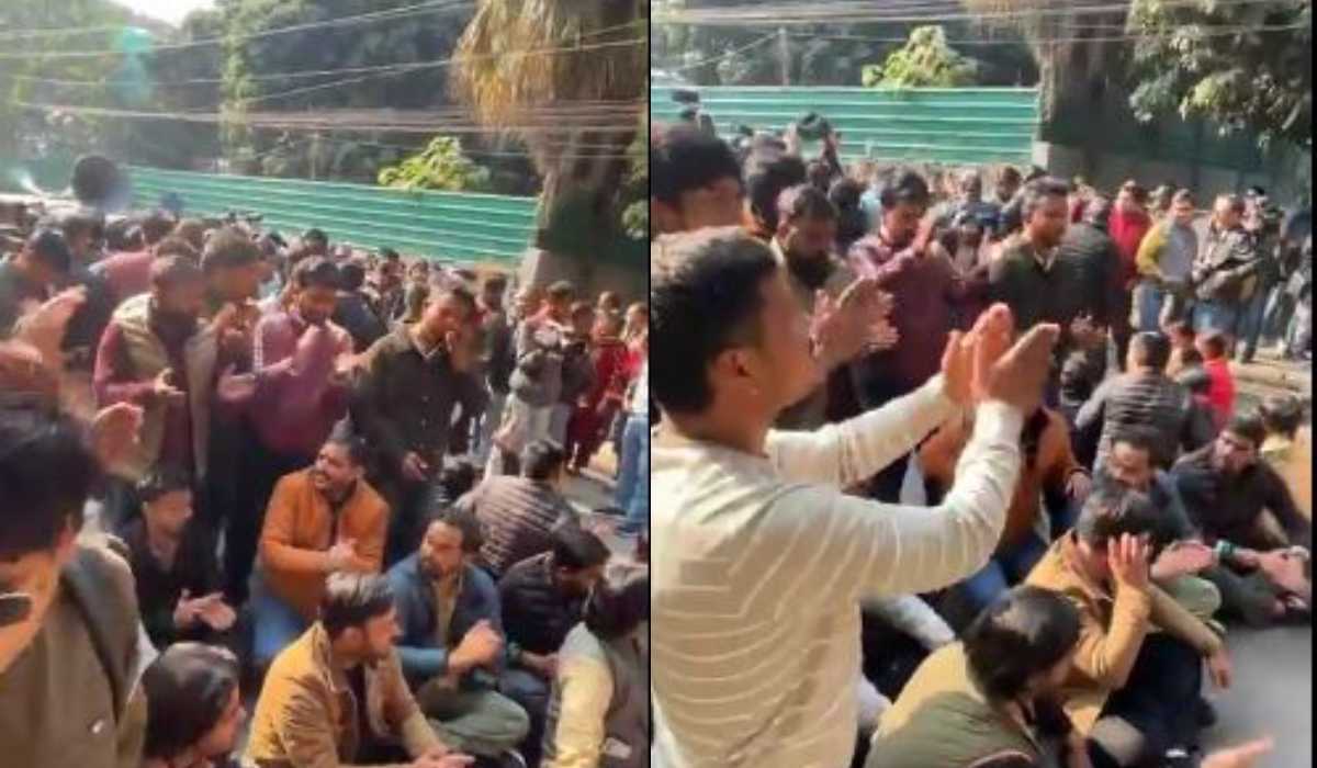 harish rawat bjp office protest