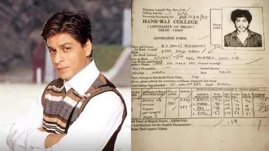 Shahrukh Khan 12th Marksheet viral
