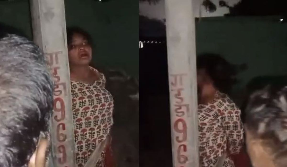 हरिद्वार में महिला को खंभे से बांधकर पीटा