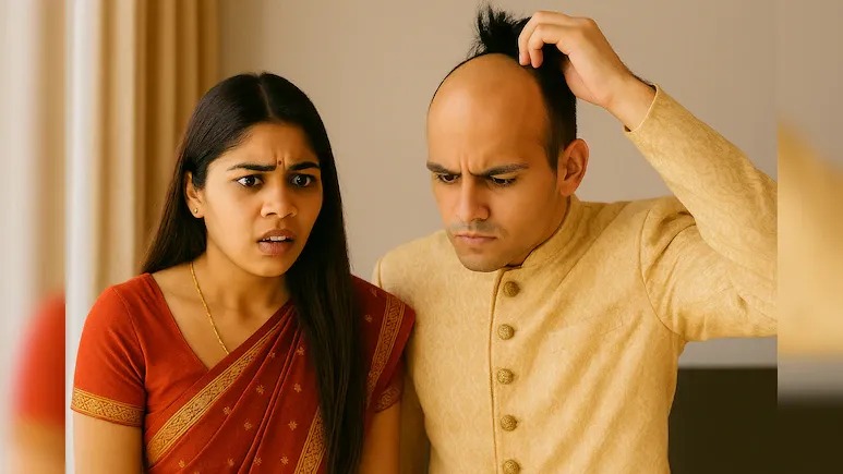 man hides baldness wife registerd case against him