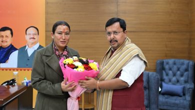 rekha arya met national president Nitin Naveen