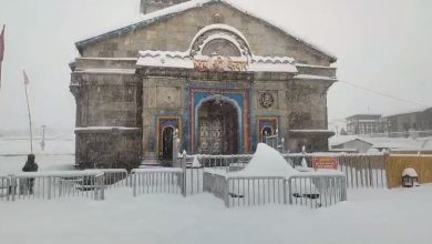 snowfall in kedarnath