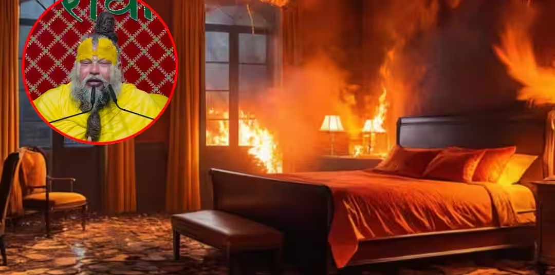 vrindavan-premanand-ji-maharaj-flat-caught fire