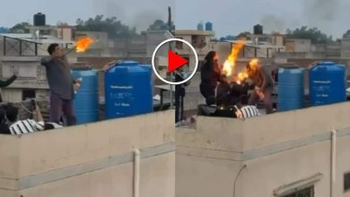 petrol-fire-stunt gone wrong video-viral