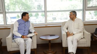 cm dhami with centeral minister aswani