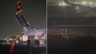 new-delhi-city-swiss-air-engine-fire-at-delhi-igi-airport-6-injured