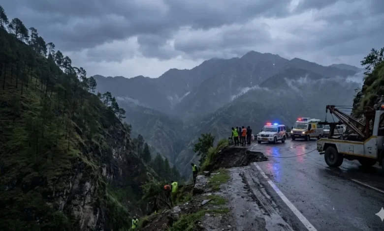 भीषण हादसा!, कार में वाहन क्षमता से ज्यादा लोग सवार, खाई में गिरने से 6 की दर्दनाक मौत himachal-news-chamba-noorpur-road-accident-