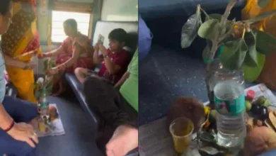 woman-performs-vat-savitri-puja-in-moving-train-video-viral