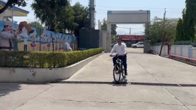 Banshidhar Tiwari Reaches Office by Bicycle