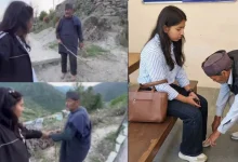 युवा प्रधान Veera Rawat को बुजुर्ग से पैर छुआकर माफी मांगना पड़ा भारी, बुरी तरह हुईं ट्रोल maroda-village-grampradhan-veera-rawaT CONTROVERSY_11zon