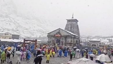 snowfall in kedarnath