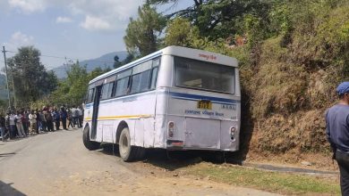 Roadways bus accident in lohaghat