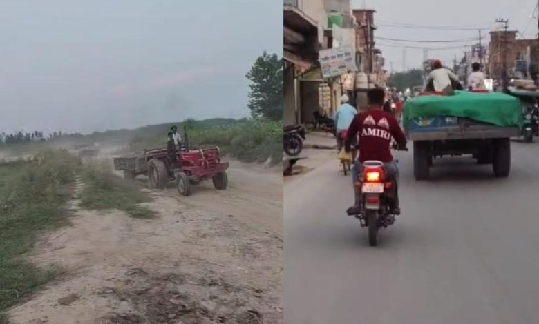 रुड़की में दिनदहाड़े अवैध खनन: सोलानी नदी से बेखौफ दौड़ रही रेत से भरी ट्रैक्टर-ट्रॉलियां illegal-mining-operations-underway-in-solani-river-Roorkee