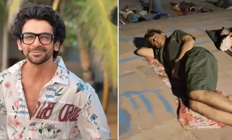 Rishikesh में फुटपाथ पर चादर बिछाए सोते दिखे Sunil Grover, त्रिवेणी घाट में गुजारी रात, Video sunil-grover-sleeping-on-footpath
