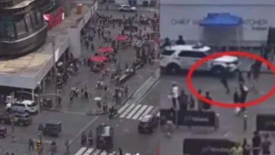 Times Square Firing: फिर दहला अमेरिका, जश्न के बीच ताबड़तोड़ फायरिंग!, मची चीख-पुकार, Video time-square-firing america