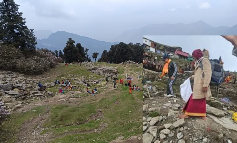 पर्यटकों की भीड़ Bugyal को रौंद रही!, तुंगनाथ के मुख्य पुजारी की वीडियो ने छेड़ी बहस tungnath-chandrashila-bugyals-in-danger