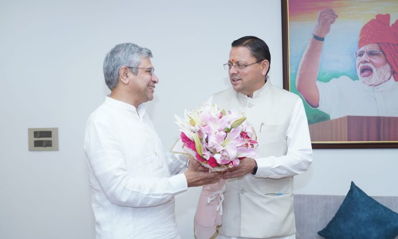 m-dhami-meets-rail-minister-ashwini-vaishnaw-seeks-vande-bharat-and-rail-connectivity-for-uttarakhand