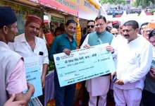 Cm-dhami-resolves-applications-at-jansamvad-camp-in-chamoli