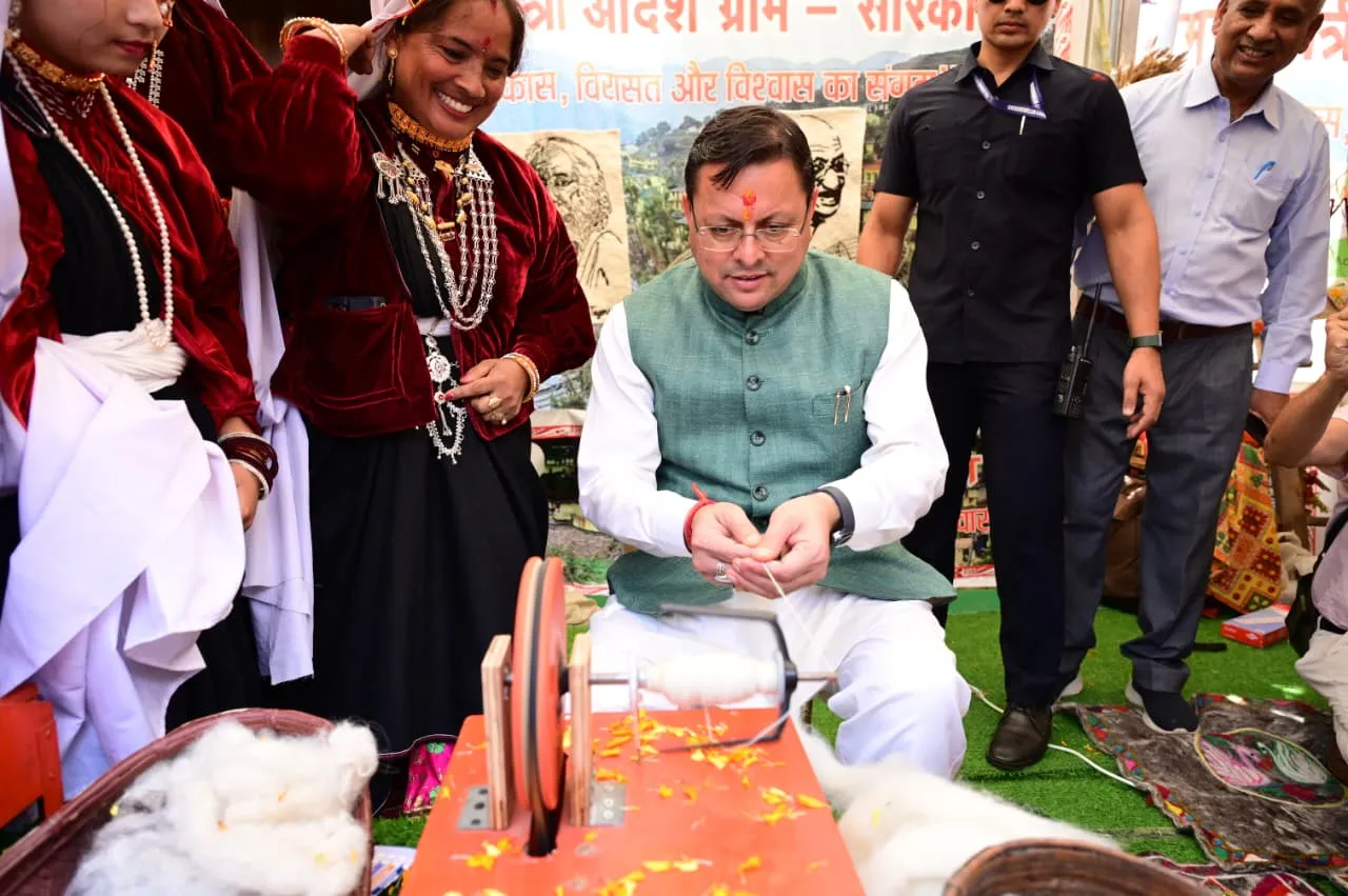 Cm-dhami-resolves-applications-at-jansamvad-camp-in-chamoli