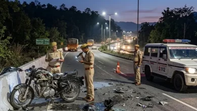 a-dumper-hit-a-bike-on-the-ramnagar-haldwani-road