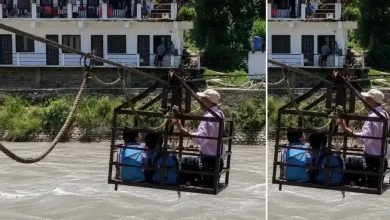 bageshwar-school-children-ramganga-trolley-crossing