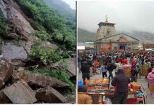boulders-on-kedarnath-route-yatra stopped