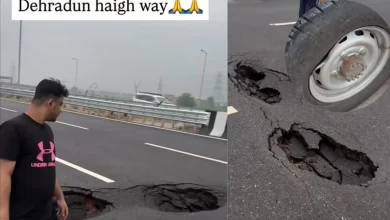 potholes in -delhi-dehradun-expressway-video
